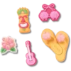 Lot de 5 Bijoux Jibbitz « Tiki Vacation » Lot de 5 Bijoux Jibbitz « Tiki Vacation »
