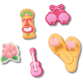Lot de 5 Bijoux Jibbitz « Tiki Vacation »