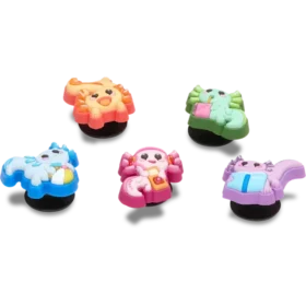 Lot de 5 Bijoux Jibbitz « Tiny Axolotls »