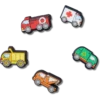 Lot de 5 Bijoux Jibbitz « Tiny Work Trucks »