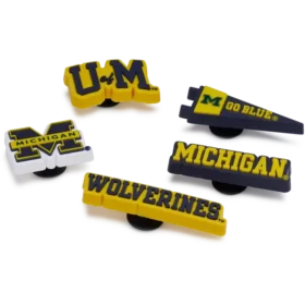 Lot de 5 Bijoux Jibbitz « University of Michigan »