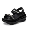 Mega Crush Pearl Ruffle Sandal « Noir »