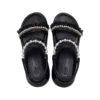 Mega Crush Pearl Ruffle Sandal « Noir »