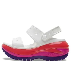 Mega Crush Sandal « Blanc Rouge Violet »