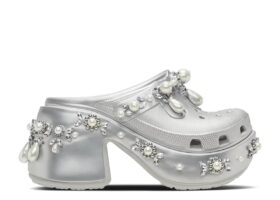 Sabot à clous Simone Rocha x Siren « Argent métallisé »