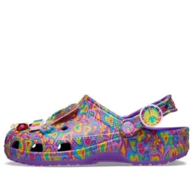 Sabot Lisa Frank x Classic Clog « Neon Purple Multi Hearts »