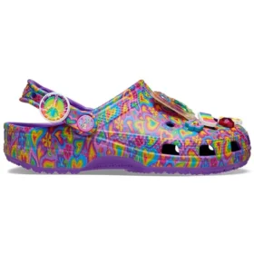 Sabot Lisa Frank x Classic Clog « Neon Purple Multi Hearts »