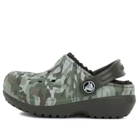 Sabots à bout rond imprimés camouflage « Green Brown »