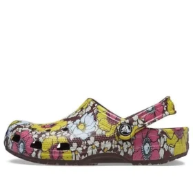 Sabots Classic Retro Floral « Jaune-rose »