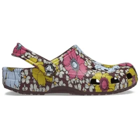 Sabots Classic Retro Floral « Jaune-rose »