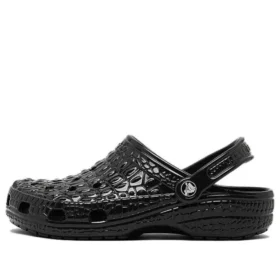 Sabots classiques en croco « Black »