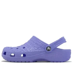 Sabots classiques en croco « Violet »