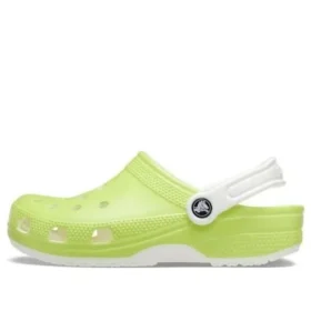 Sabots classiques phosphorescents « Vert citron et blanc »