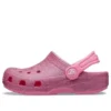 Sabots Crocband Classic Glitter « Rose »