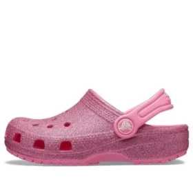 Sabots Crocband Classic Glitter « Rose »