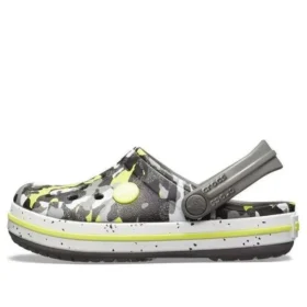 Sabots Crocband à imprimé camouflage « Grey Black Yellow »