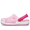 Sabots Crocband Logo « Pink White »