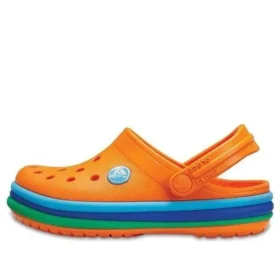 Sabots Crocband Rainbow Band « Orange Bleu »