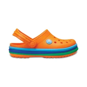 Sabots Crocband Rainbow Band « Orange Bleu »