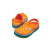 Sabots Crocband Rainbow Band « Orange Bleu »