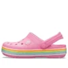 Sabots Crocband Rainbow Glitter « Rose »