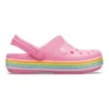 Sabots Crocband Rainbow Glitter « Rose »