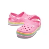 Sabots Crocband Rainbow Glitter « Rose »