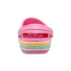 Sabots Crocband Rainbow Glitter « Rose »