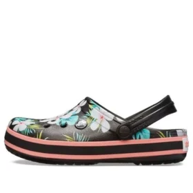 Sabots Crocband Seasonal Graphic « Black White Pink »
