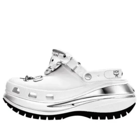 Sabots Crocs x MCM Mega Crush Clog « White Silver »