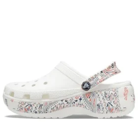 Sabots à plateforme classiques Americana Paisley « Blanc »