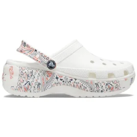 Sabots à plateforme classiques Americana Paisley « Blanc »