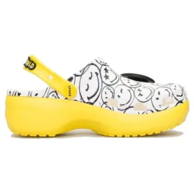 Sabots Platform Clogs Crocs x Smiley World Charm « Yellow White »