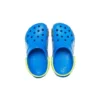 Sandales bleues de sport à talon plat et motif fantaisie