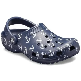 Sandales Classic Clog imprimées bleu foncé