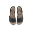 Sandales compensées à bride cheville Brooklyn « Noir Beige »