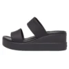 Sandales compensées à double bride et bout rond Brooklyn Mid Wedge « Noir »