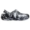 Sandales d&rsquo;extérieur Classic Lined Clog « Marbled White Black »