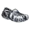 Sandales d&rsquo;extérieur Classic Lined Clog « Marbled White Black »