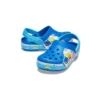 Sandales de plage sportives à talon plat « Funny Shark Small Crocs » bleues