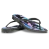 Sandales Miami à bout rond et motif floral foncé