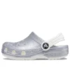Sandales pailletées classiques « Silver White »