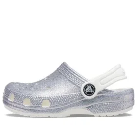 Sandales pailletées classiques « Silver White »