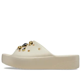 Sandales à plateforme Classic Crystals Pearls « Blanc »