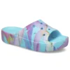 Sandales à plateforme classiques imprimé palmiers « Blue Multi-Color »