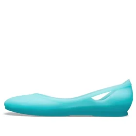 Sandales plates bleu glacier
