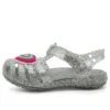Sandales plates Isabella Glitter « Gris Argent »