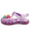 Sandales plates à paillettes Isabella « Purple Pink »