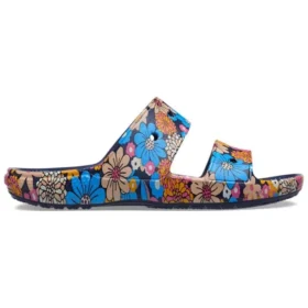 Sandales rétro à motifs floraux Crocs « Blue Multi »