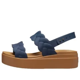 Sandales à talon compensé Brooklyn Woven « Blue Brown »